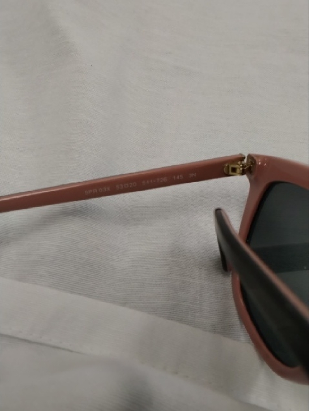 Prada Black Frame Sunglasses with Pink Temples - Picture 4 of 6